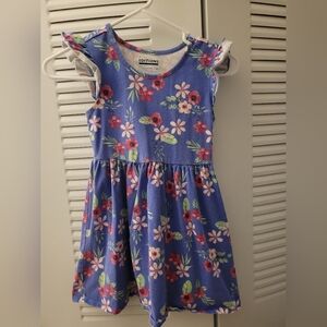 Basic Editions Blue and Pink Floral Kids Dress